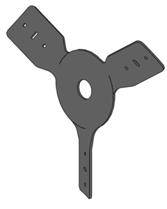 Exaust hub three arms domestic production